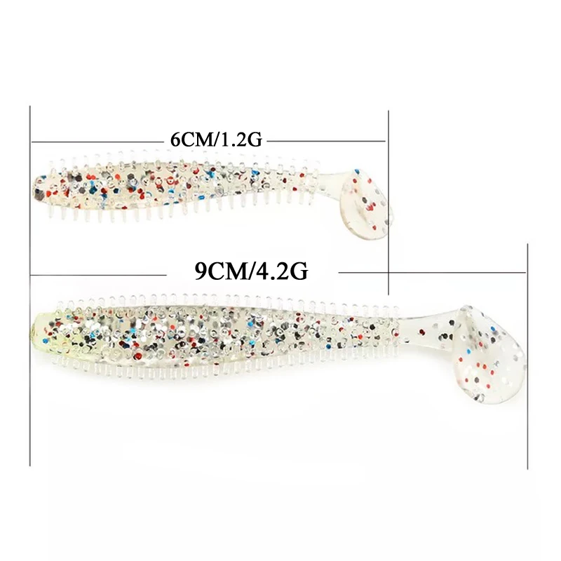 KMRESA-señuelo de silicona suave para pesca, cebo profesional wobbler para lubina, carpa, 6 piezas, 90mm/4,2g - imagen 3