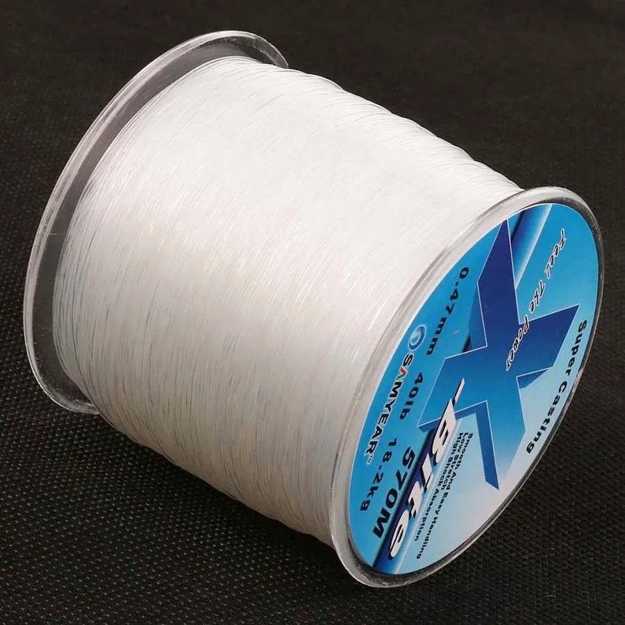 Cuerda de nailon superfuerte para pesca de carpa, hilo de monofilamento de 570m, 40lb, 0,47mm, color blanco y azul claro, Material de Japón - imagen 4