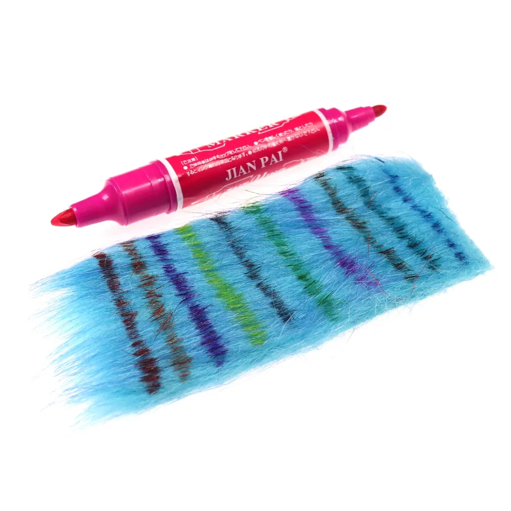 Bimoo-marcador permanente de atado de moscas, serpentina de atado de moscas de secado rápido, accesorios de aparejos de pesca para colorear, 12 colores por juego, nuevo - imagen 4