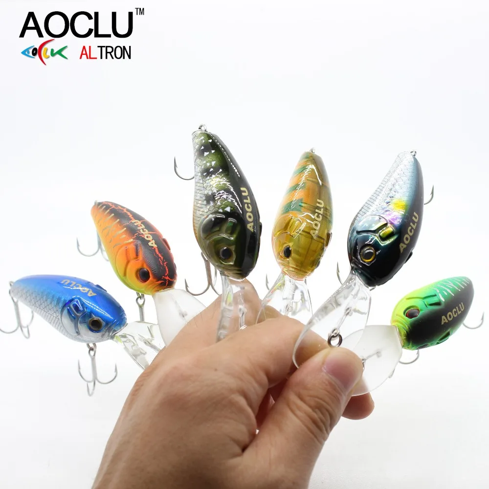 AOCLU-Manivela de buzo profundo flotante, cebo duro, Minnow señuelo, agua salada, pesca en barco, revestimiento UV, brillo, anzuelo VMC, 90mm, 13G, 1,6 M - imagen 4