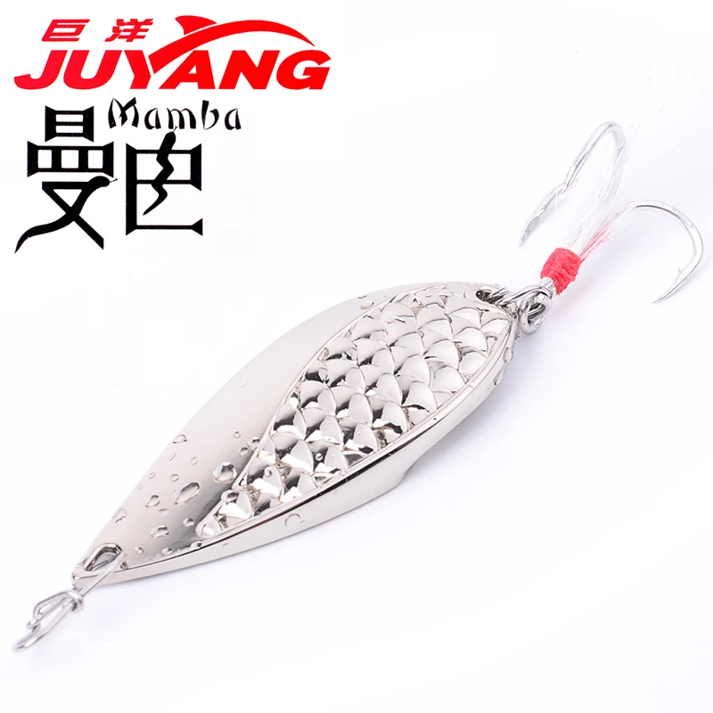 JUYANG-señuelos de pesca con cuchara de Metal, 2g, 5g, 7,5g, 10g, 15g, 20g, cebos duros de invierno, Material metálico, aparejos de pesca