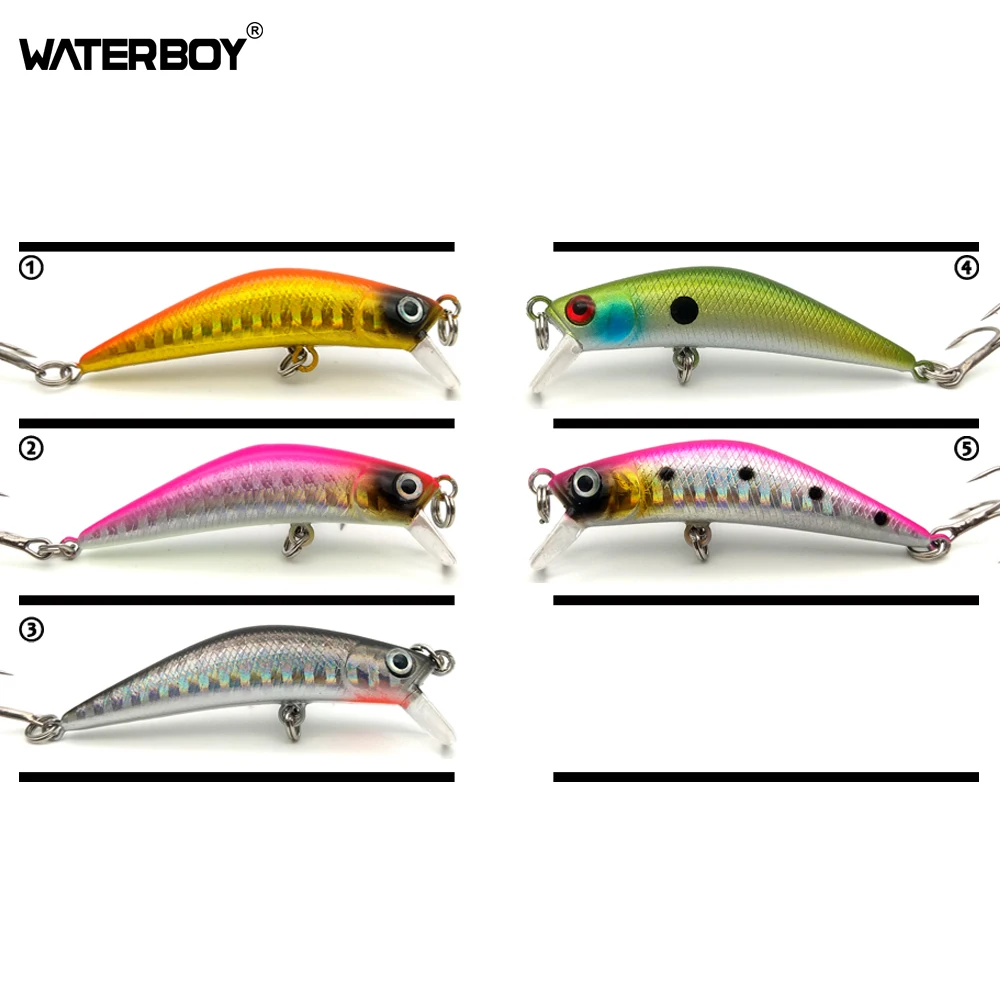 Señuelo de pesca WATERBOY Mini Minnow, cebo Artificial duro, nuevo modelo Iscas, Wobblers Swimbait Peche, 5,7 cm/2,2 in 5g/0,2 OZ - imagen 2