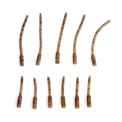 Hyaena-Mangas antienredos de goma suave para pesca de carpa, tubo de plomo en línea, 30 piezas