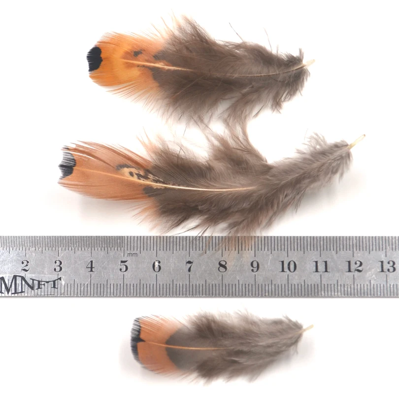 MNFT 150 Uds. Pluma mezclada de punta marrón gris recogida Natural para atado de moscas plumas de ala de cola a través de 5 ~ 7cm Material de serpentina - imagen 3