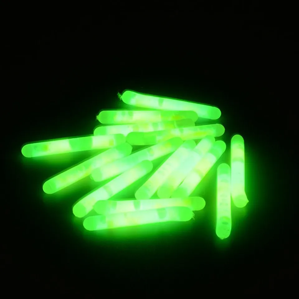 250 Uds. Barra de luz luminosa química, flotador de pesca nocturna, luces en Color verde, accesorios de pesca B267 - imagen 2