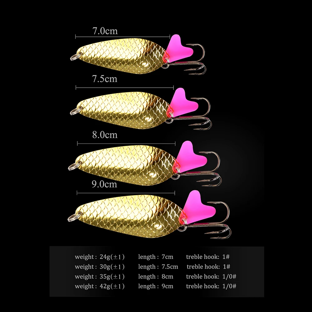 FTK-señuelo de pesca duro de 24g/30g/35g/42g, cebo de pesca con lentejuelas de ruido, con Mustad 34647-BN, anzuelo triple, 1 unidad - imagen 5