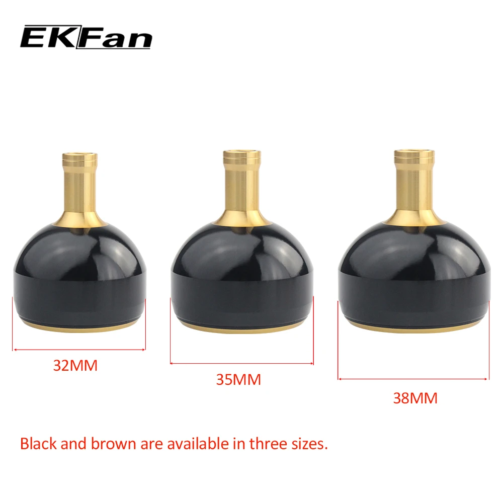 EKFan 1 pieza de diámetro 32mm/35mm/38mm perilla de mango de pesca de aleación de aluminio para piezas de mango de carrete giratorio de fundición de cebo - imagen 4