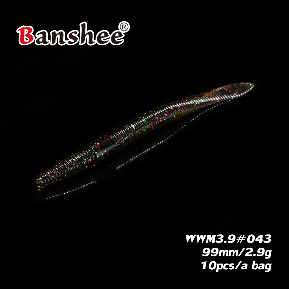 Señuelo de gusano para pesca Artificial, cebo suave Swimbait 2,9g/ 99mm, anzuelo de lubina realista, WWM3.9, 10 unidades por lote - imagen 4