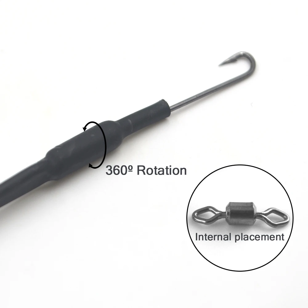 MNFT-anzuelos de pesca de acero al carbono con línea de guía, anzuelos de pesca, equipo de pesca de bagre, puncing Belut, 2 uds. - imagen 4