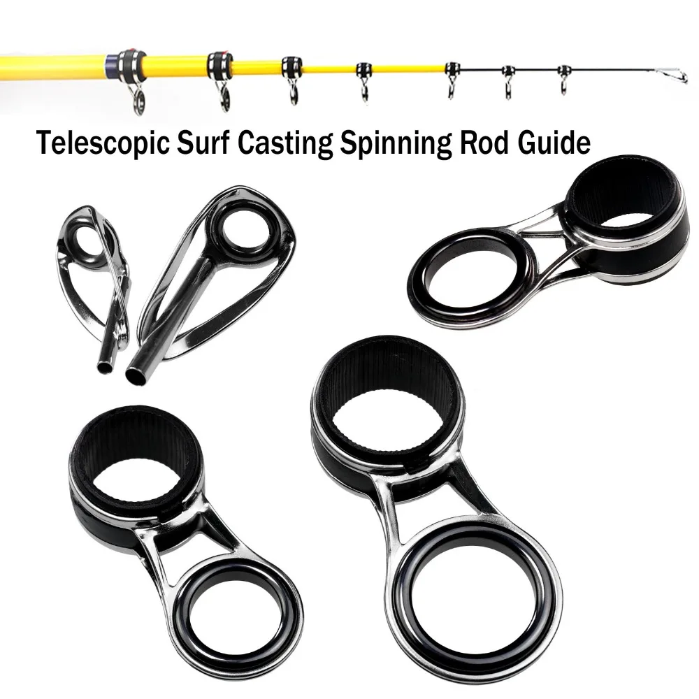 Kit reparación cañas pescar con guías y puntas telescópicas resistente - imagen 3
