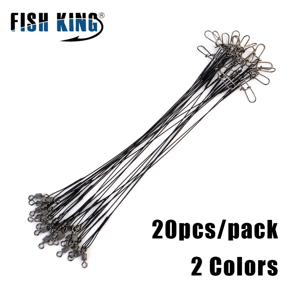 FISH KING-lote de 20 Señuelos de Pesca de 16CM, 20CM, 25CM, cuerda de traza, línea de alambre, aparejos giratorios, giratorios de tiburón, 2 colores - imagen 5