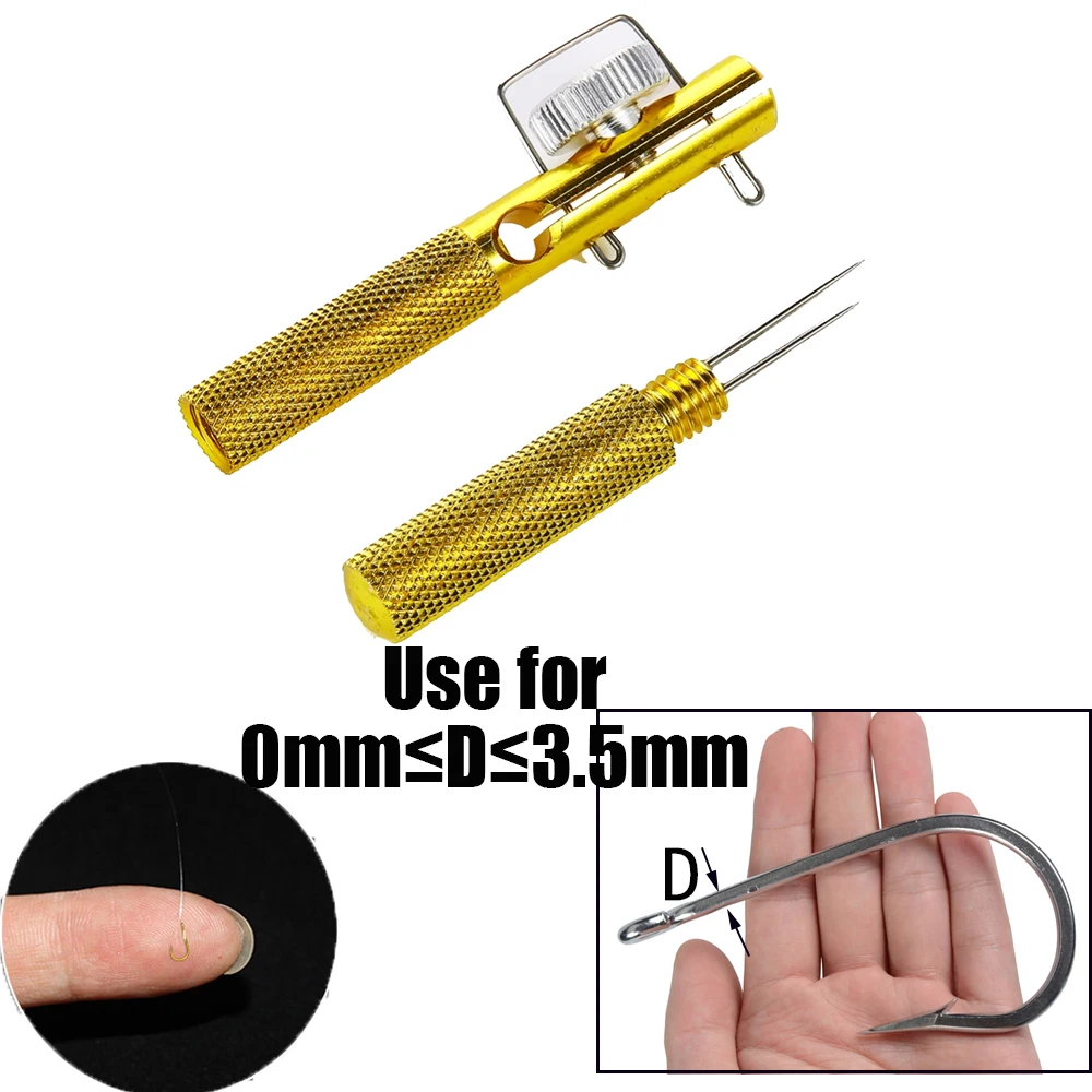 Herramienta de anudado de anzuelos de pesca, dispositivo de fabricación de bucle de anzuelo y removedor de anzuelos, herramienta de nudo rápido de carpa, accesorio de pesca - imagen 3
