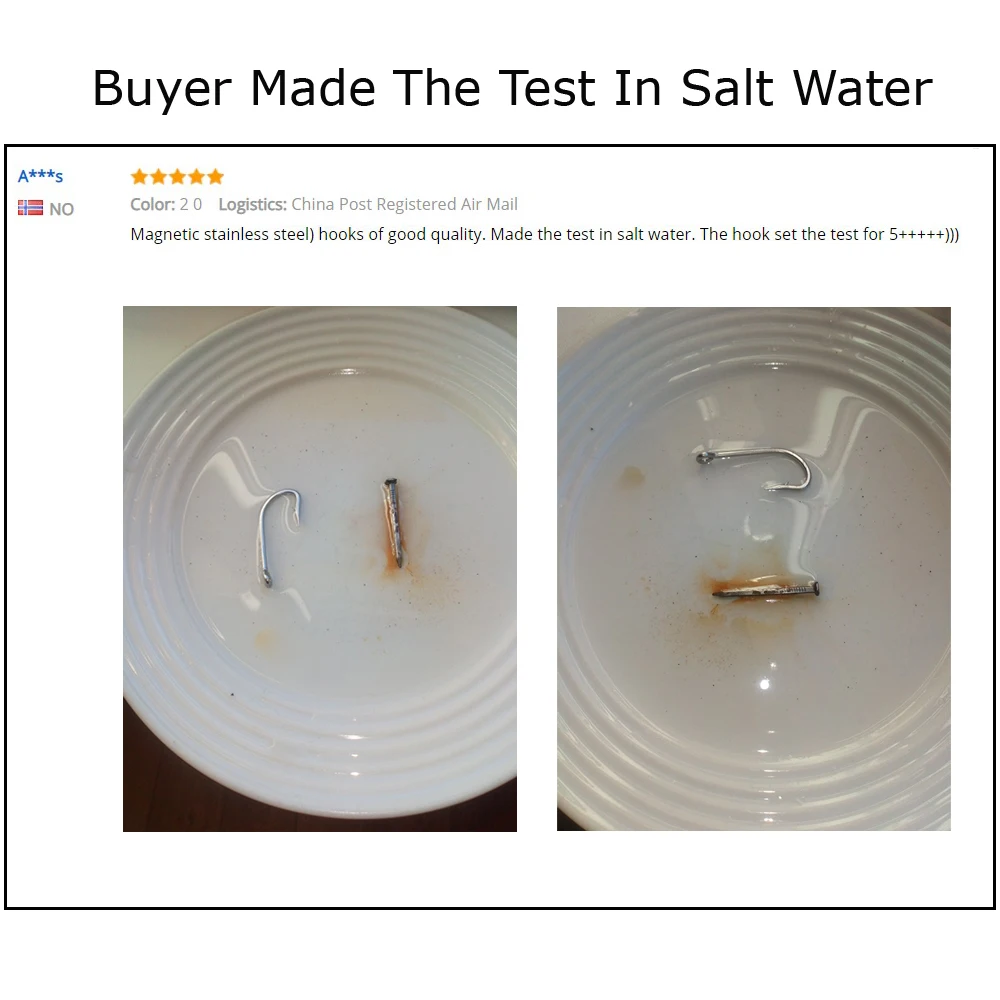 Anzuelos de pesca de acero inoxidable de 40 piezas, accesorios de pesca, anzuelos de caña grande Extra larga, color blanco, tamaño 1/0-10/0 - imagen 4