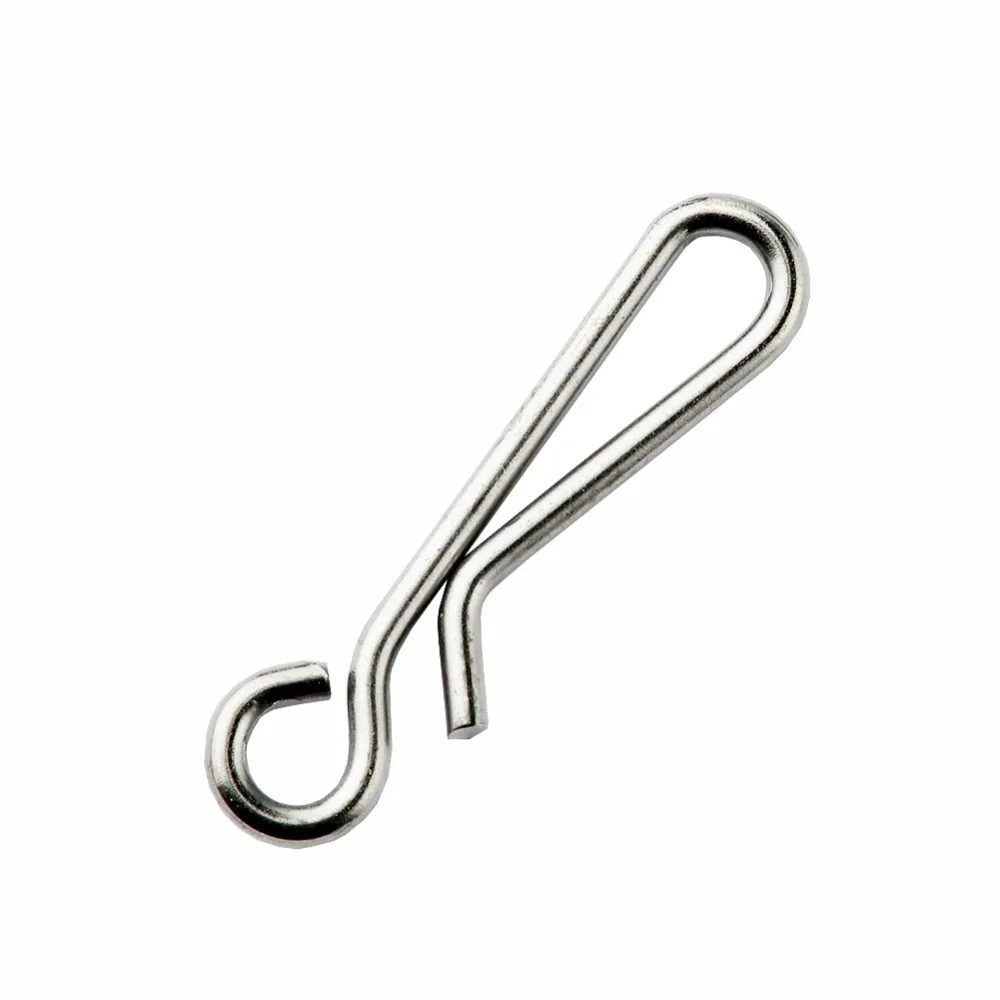 Conector de aparejos a presión de acero inoxidable, accesorios de pesca, anzuelo de línea de señuelo, herramienta de carpa, aparejo de Pin, anillos sólidos de mar, 50 piezas, 1 caja - imagen 2