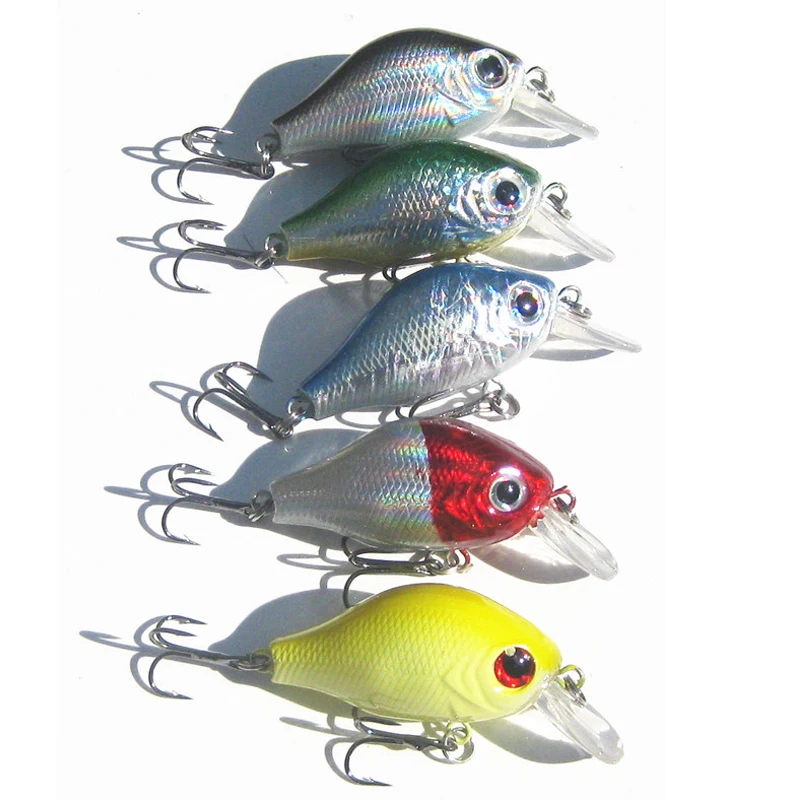 Señuelo de pesca 5,5 cm 8g cebo con manivela señuelos artificiales duros Wobblers luminosos pesca de día noche que brilla en la oscuridad captura de lubina 1 pieza en oferta - imagen 2