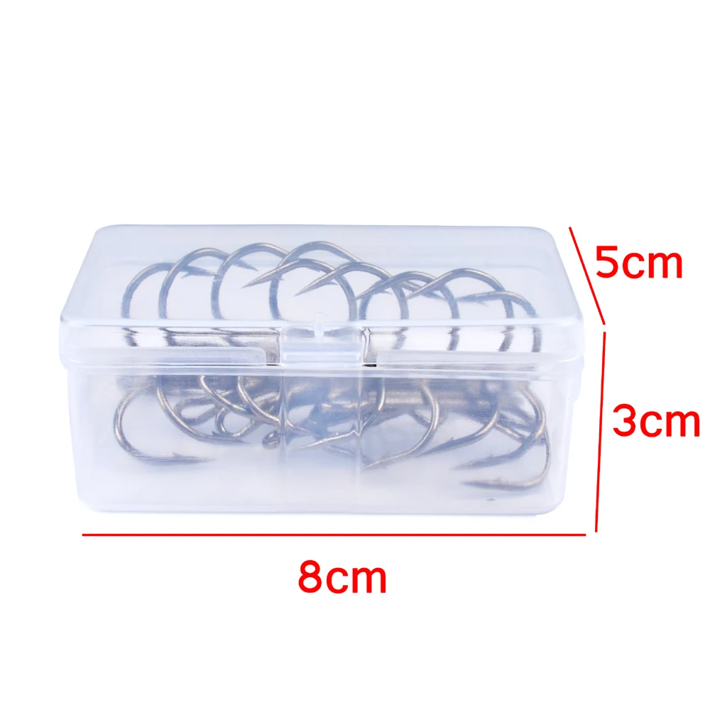 Anzuelos de pesca de níquel, 10 unids/lote, 1/0 #2/0 #3/0 #, anzuelos triples de acero de alto carbono, aparejos de pesca de pescado negro, gancho de alta resistencia para lubina - imagen 3