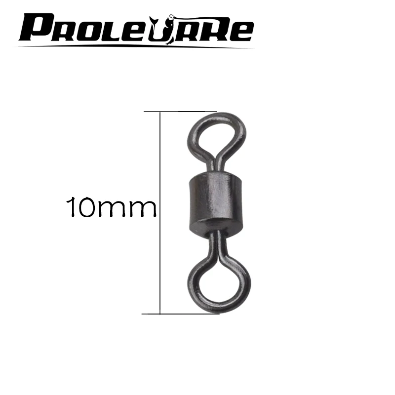 Proleurre-anillos giratorios de rodamiento de bolas, Conector de pesca de 10mm, 9mm y 8mm de longitud, aparejos de pesca, 20 unidades, venta al por mayor - imagen 3