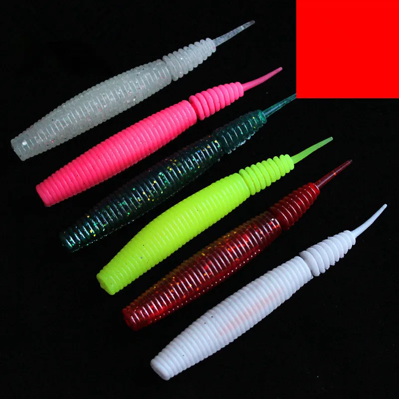 Abeja Pupa agregar sal cebo suave señuelo de pesca colas de aguja de patata relación de alta gravedad 10cm/7g gusano señuelos artificiales de fundición larga - imagen 2