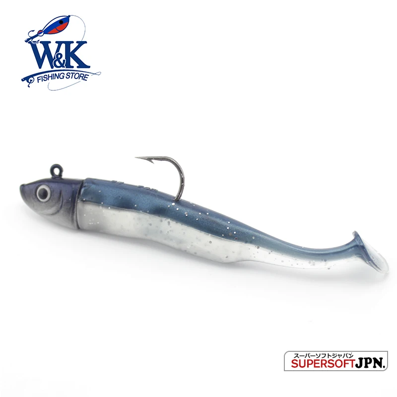 Cebo blando pesado de 30g para Zander Walleye, 11,5 cm de pesca de señuelo, 2 juegos de cabeza de plantilla con balancín, 4,5 ", Slinky Shad - imagen 3