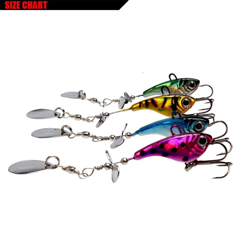 Señuelo de pesca giratorio de Metal Artificial, cebo duro giratorio de 85mm y 11,5g con lentejuelas, 1 unidad - imagen 3