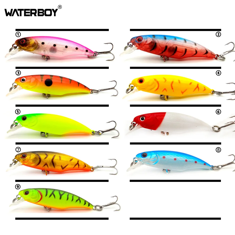 WATERBOY-señuelo de pesca de tamaño pequeño, cebo Artificial duro, Minnow, 52mm, 3,8g, gran oferta - imagen 2