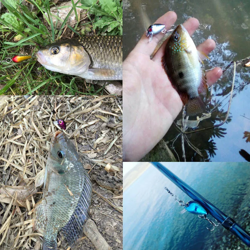 1 Uds 2,6 cm 1,7g Mini pececillo natación duro Crankbait topwater Señuelos de Pesca Wobblers realistas Peche Isca cebo Artificial aparejos - imagen 2