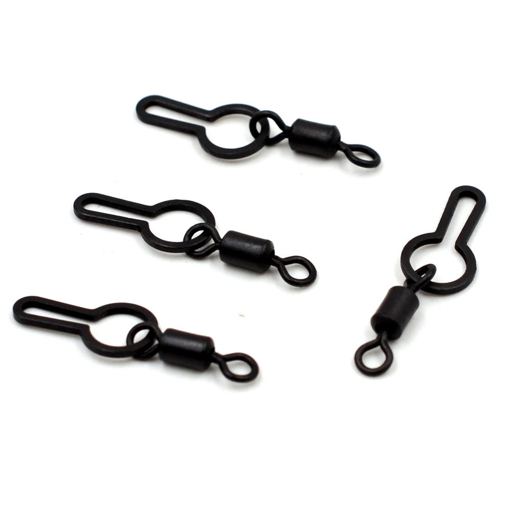 MNFT Clip giratorio para bolsa PVA, malla de pesca de carpa, Terminal de aparejos, broches giratorios para pesca, 12 Uds. - imagen 3