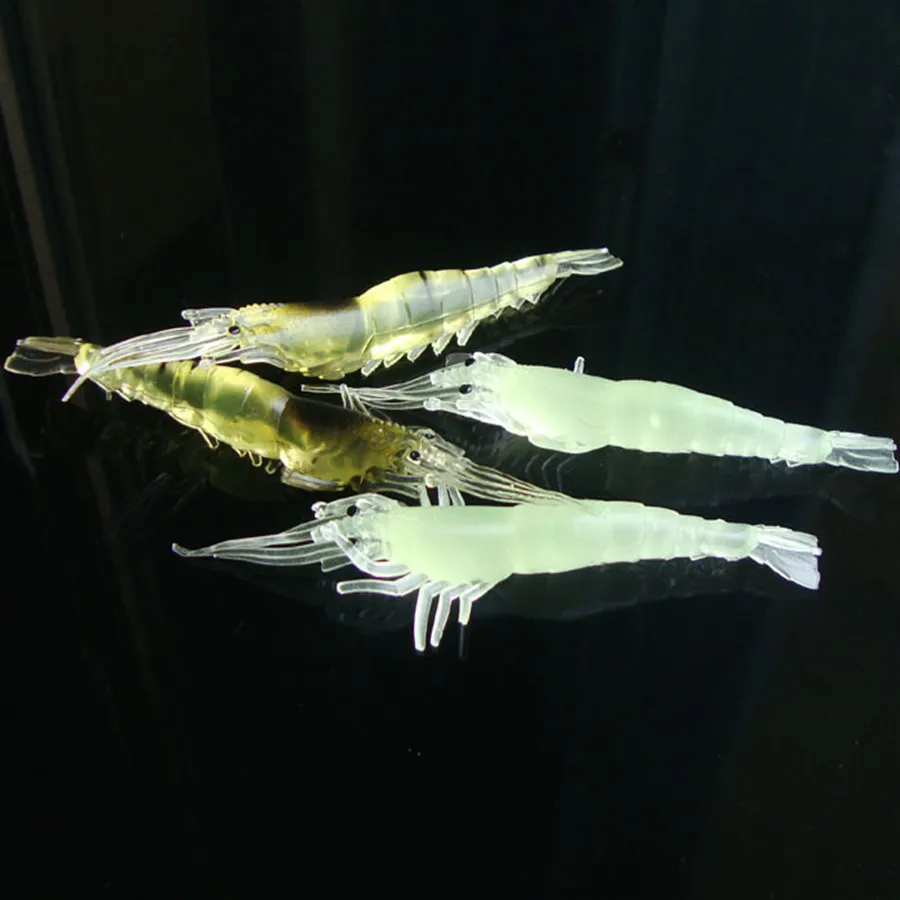 Caja de señuelos de Pesca de carpa, caja luminosa de cebo de imtación de Camarón, señuelos blandos Isca Artificial falso, 2 cajas de 9,5 cm/3,6g - imagen 5