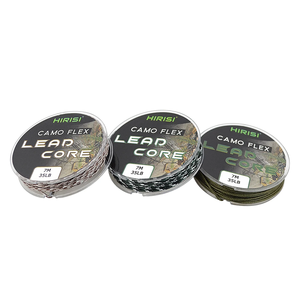 1 Uds. Línea de aparejos de pesca de carpa Leadcore de 35LB y 7M, aparejos de pelo de carpa, línea de plomo trenzada de 3 colores - imagen 4