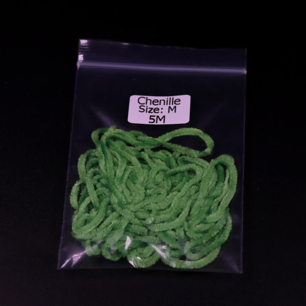 Bimoo-Materiales de atado de moscas de 3mm de ancho, chenilla para Woolly Bugger Streamer, gusano, trucha, Señuelos de Pesca, Material de atado, 5 m/bolsa - imagen 3