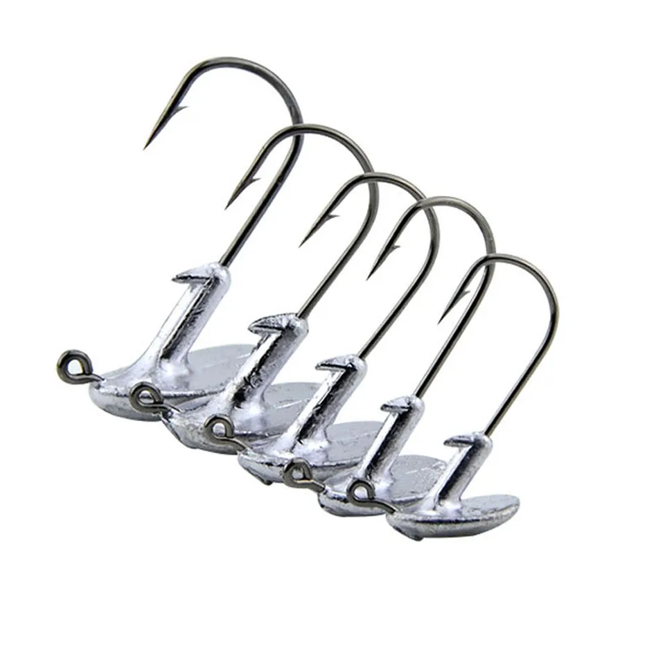 WALK FISH-anzuelos de pesca de plomo, señuelo suave de acero al carbono, pesca de carpa, 3,5g/5g/7g/10g/14g, 5 unids/lote - imagen 4