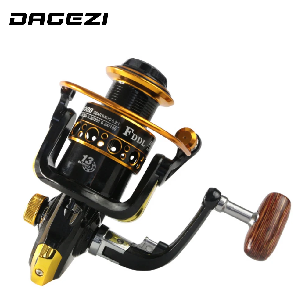 DAGEZI-caña de pescar giratoria con línea de mar, Kit completo de caña giratoria telescópica, aparejos de pesca con carrete, 1,8-3,6 M - imagen 5