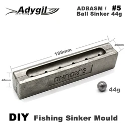 Molde de plomo Adygil ADBASM para bolas chumbada de pesca