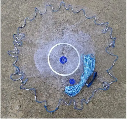 Red de pesca con plomo, malla pequeña, Red de lanzamiento manual, herramientas de pesca, alta calidad, EE. UU. - imagen 5