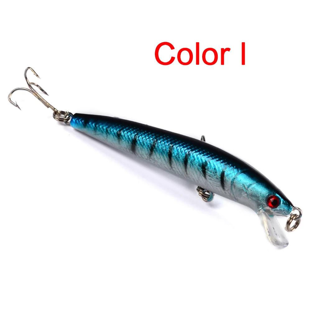 Señuelos de Pesca Topwater Wobblers, 95mm, 8g, Minnow, flotante, ojos 3D, cebo duro con anzuelos triples, aparejos de pesca Crankbait, 1 ud. - imagen 4