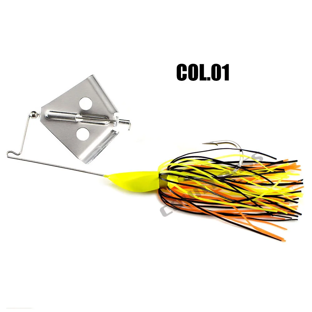 Countbass Buzzbaits con anzuelo VMC, cebo Buzz, falda de silicona, hoja giratoria, Señuelos de pesca, cebo para lubina, 1/2oz - imagen 3