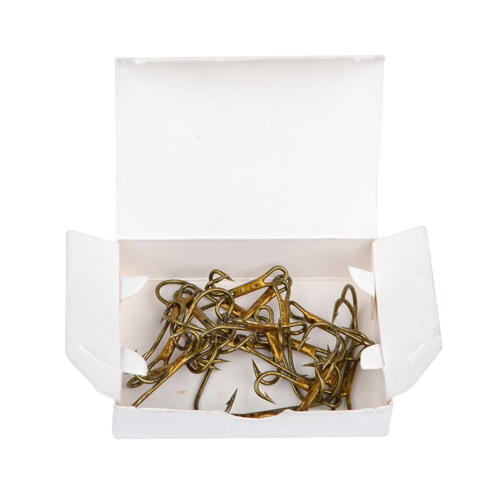 NGB 20PCS 1 #   2 #   4 #   6 #   8 #   Anzuelos dobles con filo de cuchillo afilado para pesca de acero rico en carbono, anzuelo de púas dorado, aparejos de pesca - imagen 5