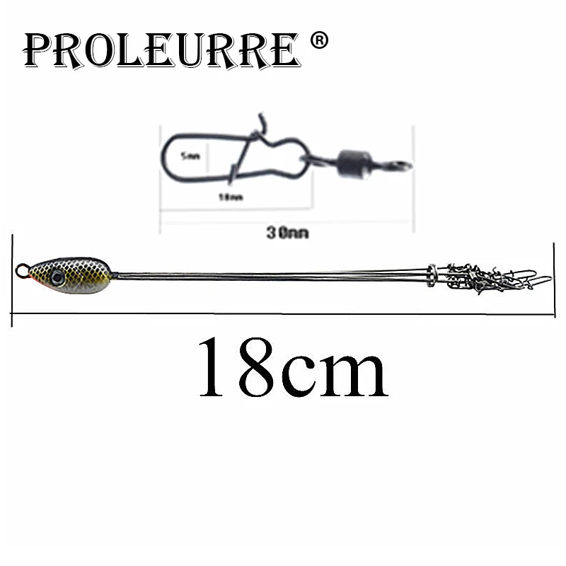 Señuelo de pesca 3D de alta calidad, aparejos de pesca giratorios a presión de acero inoxidable, YR-137 de grupo, 40 cm, 1 unidad - imagen 3