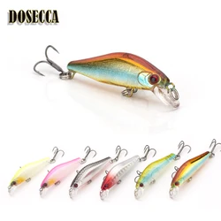 1 señuelo de pesca de piezas, 5,3 cm, 3g, cebo duro, Señuelos de Pesca con manivela Minnow, cebos flotantes de agua para lubina Wobblers de invierno
