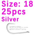 size 18 silver 25pcs