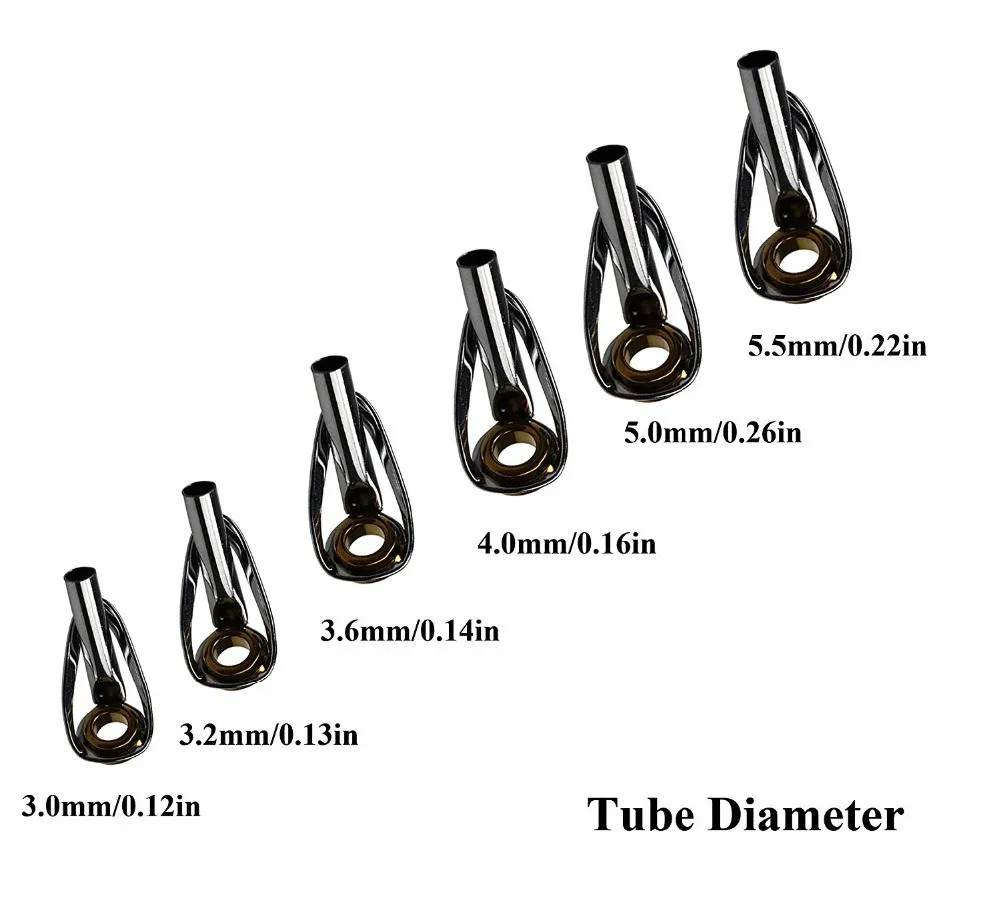 THKFISH-Kits de guías de caña de pescar, 30 Uds., 3,0mm-5,5mm, doble anillo de cerámica dorada, Kit de reparación de puntas de pesca de alta resistencia para agua salada - imagen 4
