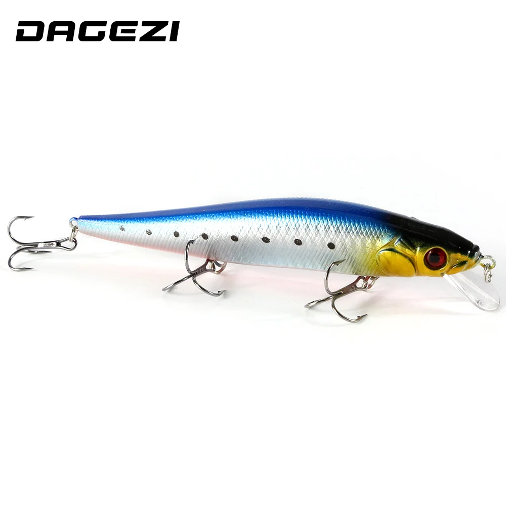 DAGEZI-señuelo duro de pesca, anzuelo grande de 3 ganchos, 16CM/23G, 5 unids/lote, aparejos de pesca de lubina, wobbler artificial - imagen 2