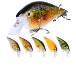 Señuelo de Pesca Wobbler, 7,6 cm, 12,5g, calidad Jerkbait Crankbait, cebo duro flotante con 6 anzuelos triples, Pesca de carpa, 1 ud.