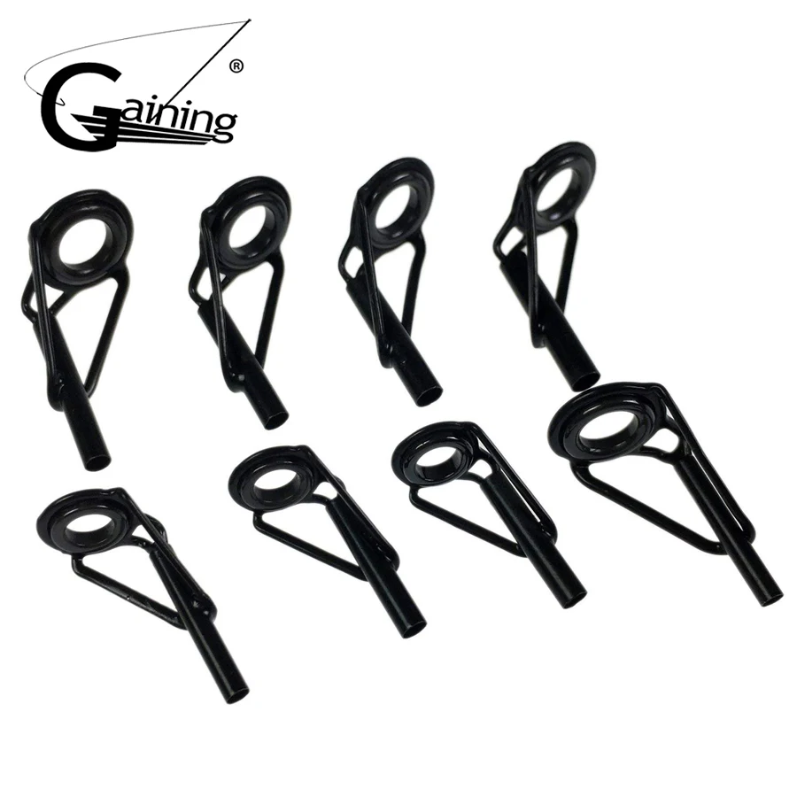 Juego de puntas de guías para caña de pescar, Kit de reparación de 80 piezas, con caja de acero inoxidable y Punta de cerámica, anillo superior, círculo, accesorios de pesca - imagen 5