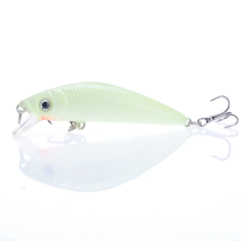 LEOSPORT-señuelo de pesca de plástico 3D para pececillos, anzuelos de manivela, aparejos Crankbait para lubina - imagen 3