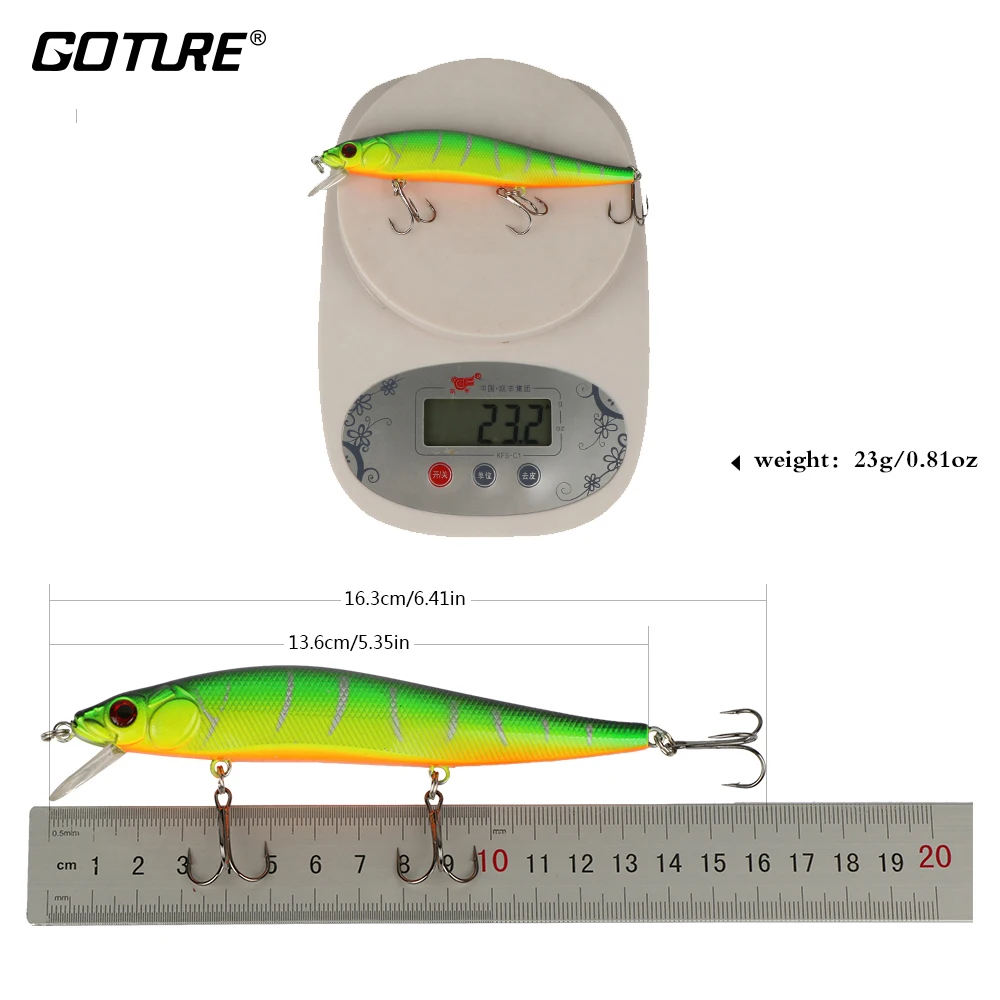 Goture-señuelo de pesca de pececillo flotante, 16cm/23g, Wobblers, señuelos duros, cebo Artificial con ojos 3D, accesorios de pesca - imagen 3
