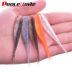 5 uds señuelo de pesca cebo suave Wobbler gusano Isca 1,8g 7cm fácil brillo cebo Artificial carpa Minnow lombriz Señuelos de Pesca PR-587