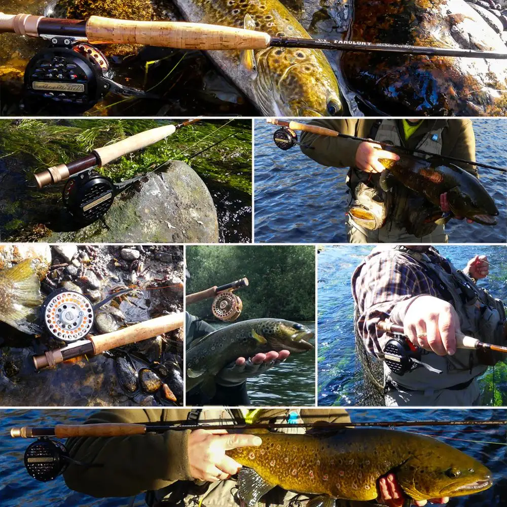 Carrete de pesca con mosca automático Maximumcatch, aluminio mecanizado Y4 70, carrete con mosca súper ligero plateado/negro - imagen 5