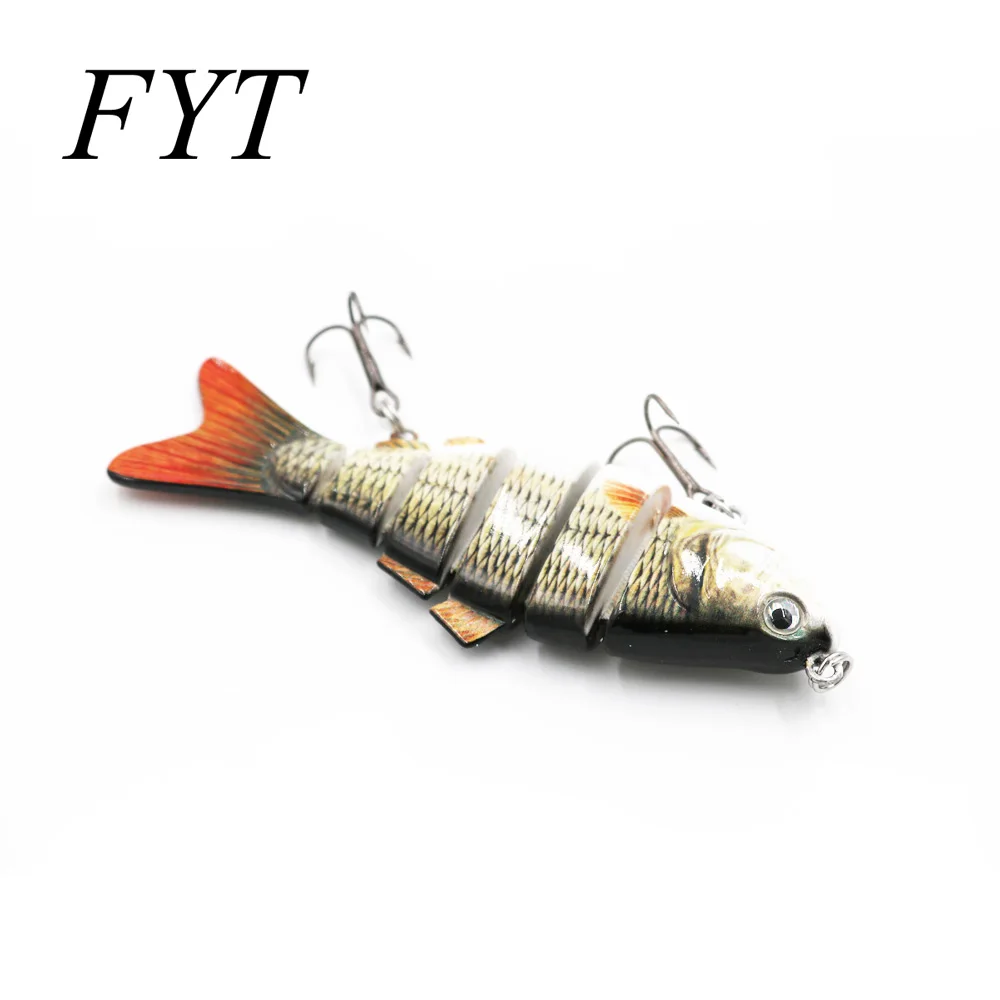 Wobbler de pesca de 2 piezas, señuelos artificiales realistas de 6 segmentos, Swimbait Crankbait, cebo duro lento de 10cm y 19g Isca - imagen 5