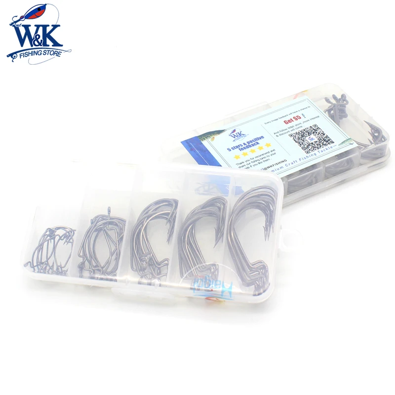 Solo gusano gancho 50 unids señuelo suave gusano de pesca gancho de pesca de plástico caja de embalaje - imagen 2
